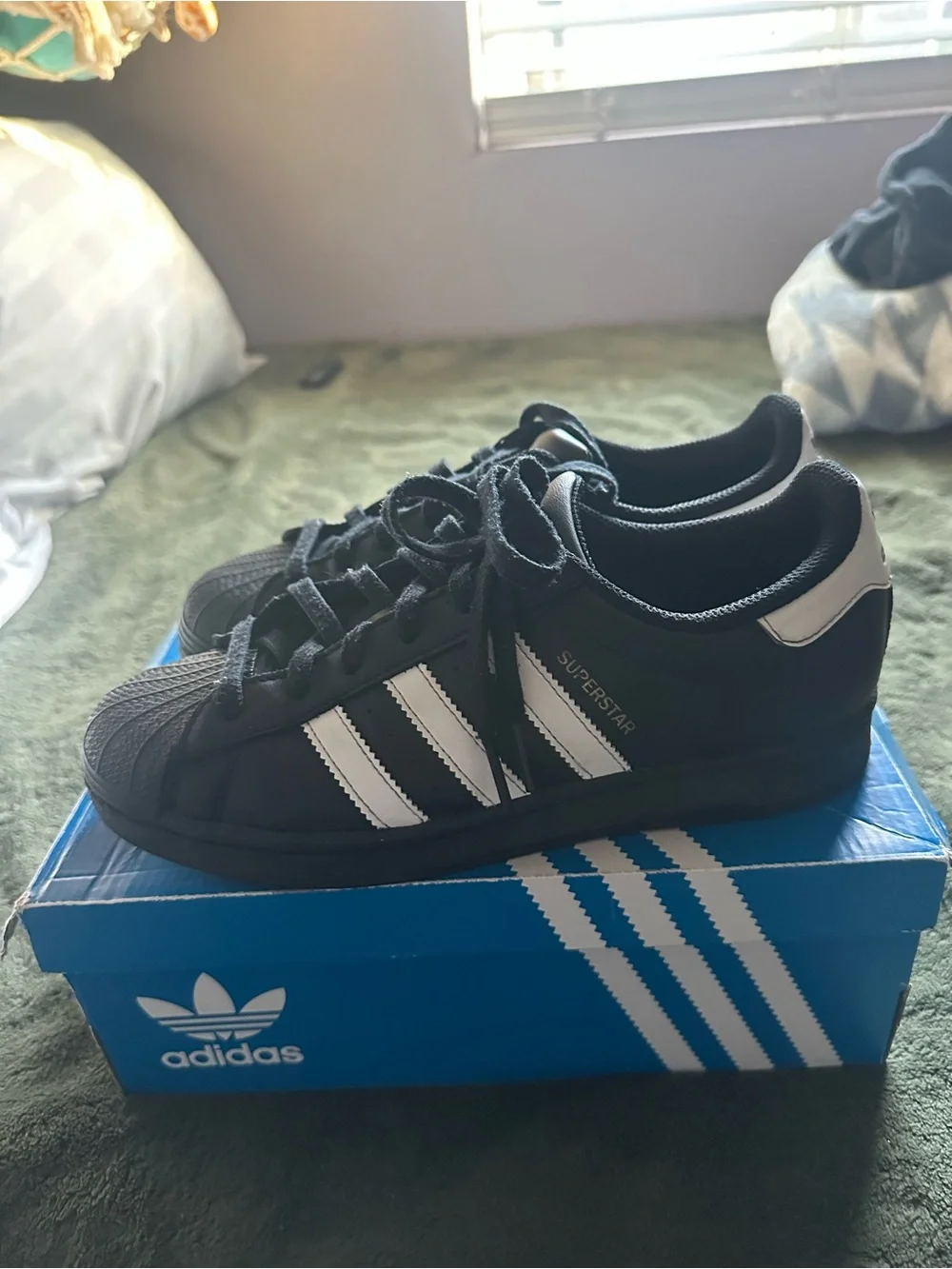 adidas Men’s Superstar Sneakers - Black/White